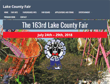 Tablet Screenshot of lakecountyfair.org